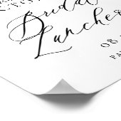 Romantische Waterverf Roze Florals Bridal Luncheon Poster (Hoek)