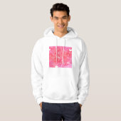 Romantische Waterverf Roze Harten & Pijlen Patroon Hoodie (Voorkant volledig)