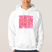 Romantische Waterverf Roze Harten & Pijlen Patroon Hoodie (Voorkant)