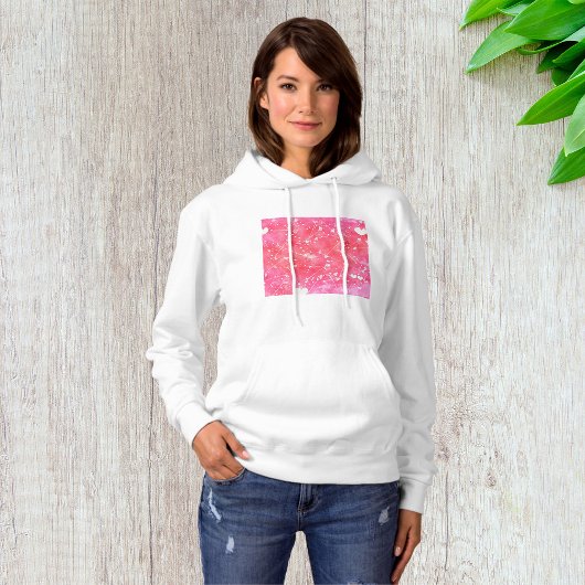 Romantische Waterverf Roze Harten & Pijlen Patroon Hoodie
