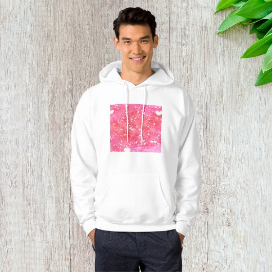 Romantische Waterverf Roze Harten & Pijlen Patroon Hoodie