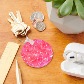 Romantische Waterverf Roze Harten & Pijlen Patroon Sleutelhanger