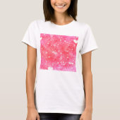 Romantische Waterverf Roze Harten & Pijlen Patroon T-shirt (Voorkant)