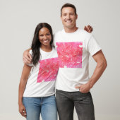 Romantische Waterverf Roze Harten & Pijlen Patroon T-shirt (Unisex)