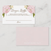 Romantische Waterverf Roze pony's luieraffle Informatiekaartje (Voorkant / Achterkant)