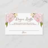 Romantische Waterverf Roze pony's luieraffle Informatiekaartje (Voorkant)