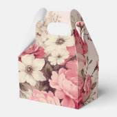 Romantische Waterverf Roze Rozen & Appelbloesems Bedankdoosjes (Achterkant)