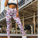 Romantische Waterverf Roze Rozen Bloemen Boho Leggings<br><div class="desc">Romantische Waterverf Roze Rozen Bloemen Boho Leggings</div>