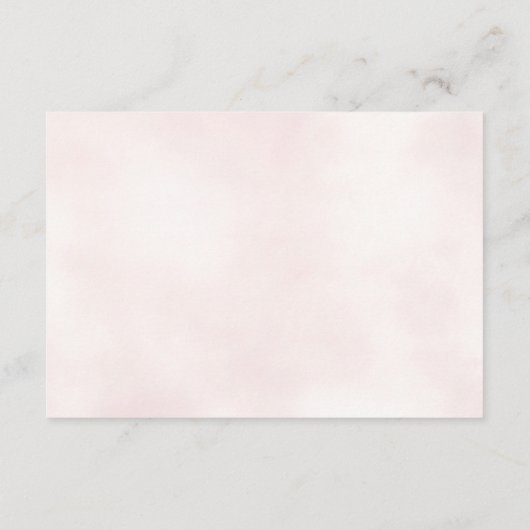 Romantische Waterverf Roze Rozen Bruiloft Details Informatiekaartje (Achterkant)