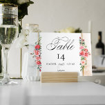 Romantische Waterverf Roze Rozen Kaart<br><div class="desc">Heerlijk clusters van elegante waterverf blush roze rozen en gebladerte op een subtiele pastel waterverf achtergrond,  gouden randlabel en bewerkbare tekstvelden. Bevat een afbeelding van "Tabel" in aangepast scriptlettertype (of verwijder en pas deze aan in de ontwerpeditor).</div>
