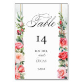 Romantische waterverf roze rozen kaart (Voorkant)