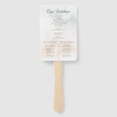 Romantische Waterverf Roze Rozen & Kalligrafie Handwaaier (Achterkant)