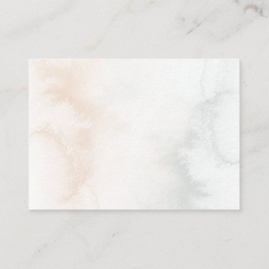 Romantische Waterverf Roze Rozen & Kalligrafie Informatiekaartje (Achterkant)