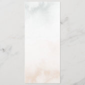 Romantische Waterverf Roze Rozen & Kalligrafie Programmakaart (Achterkant)