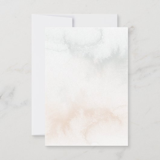 Romantische Waterverf Roze Rozen & Kalligrafie RSVP Kaartje (Achterkant)