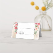 Romantische Waterverf Roze Rozen Plaatskaartje (Voorkant)