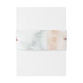 Romantische waterverf roze rozen uitnodigingen wikkel (Achterkant Voorbeeld)