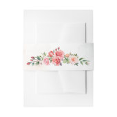 Romantische Waterverf Roze Rozen Uitnodigingen Wikkel (Voorkant Voorbeeld)