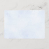 Romantische Waterverf Rozen Blauwe bruiloft Informatiekaartje (Achterkant)