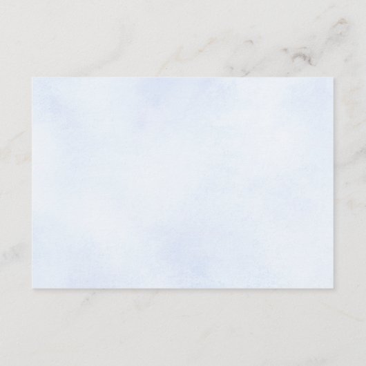 Romantische Waterverf Rozen Blauwe bruiloft Informatiekaartje (Achterkant)