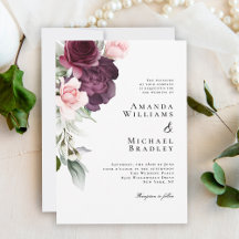 Romantische Waterverf Rozen Botanisch huwelijk