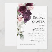 Romantische Waterverf Rozen Botanisch Vrijgezellen Kaart (Voorkant / Achterkant)