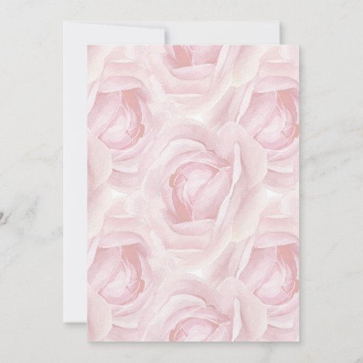 Romantische Waterverf rozen bruiloft Kaart (Achterkant)