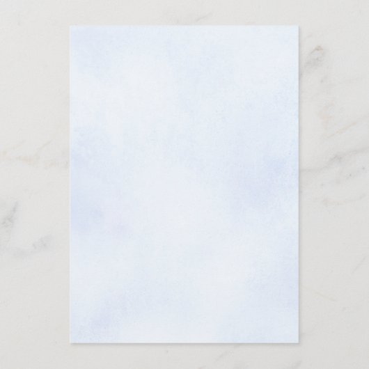 Romantische Waterverf Rozen Light Blue RSVP-kaart Advieskaart (Achterkant)