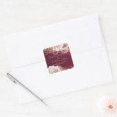 Romantische Waterverf Rozen over het huwelijk met  Vierkante Sticker (Envelop)