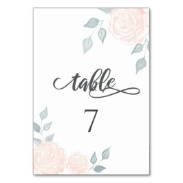 Romantische waterverf rozen voor kalligrafie kaart