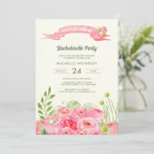 Romantische Waterverf Rozen vrijgezellen Kaart (Staand voorkant)