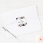 Romantische Waterverf Rozen Vrijgezellenfeest Favo Vierkante Sticker (Envelop)