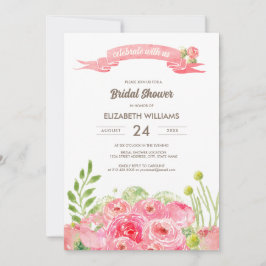 Romantische Waterverf Rozen Vrijgezellenfeest Kaart