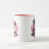 Romantische Waterverf Spaniel Art Mok (Midden)