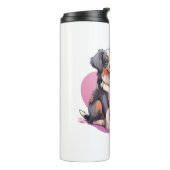 Romantische Waterverf Spaniel Art Thermosbeker (Gedraaid links)