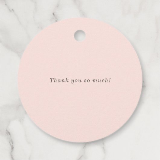 Romantische Waterverf Spring Bloom Weddenschap Bed Bedankjes Labels (Achterkant)