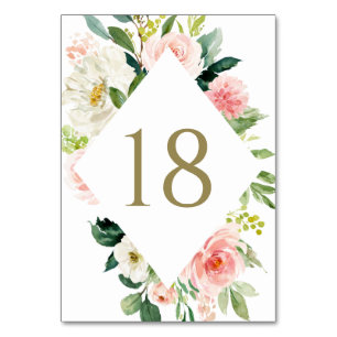 Romantische Waterverf Spring Blooms Weddenschap Kaart