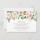 Romantische Waterverf Spring Blooms Weddenschap RSVP Kaartje (Voorkant)