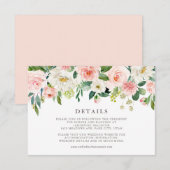 Romantische Waterverf Spring Blooms Weddenschap RSVP Kaartje (Voorkant / Achterkant)