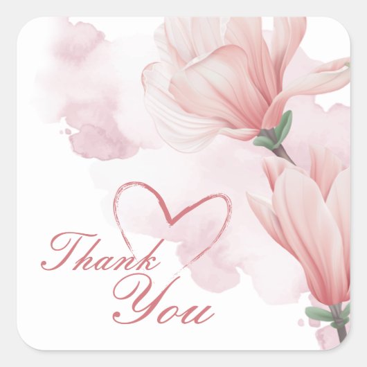 Romantische waterverf sticker ronde (Voorkant)