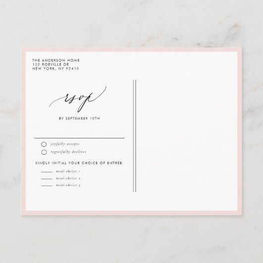 Romantische Waterverf Tuin Bloemen bruiloft Uitnodiging Briefkaart (Achterkant)