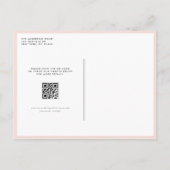 Romantische Waterverf Tuinbloemen QR Code Huwelijk Uitnodiging Briefkaart (Achterkant)
