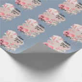 Romantische Waterverf Valentijn Love Bunnies on Bl Cadeaupapier (Hoek)