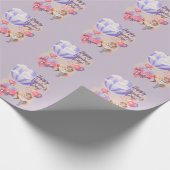 Romantische Waterverf Valentijn Love Foxes on Paar Cadeaupapier (Hoek)