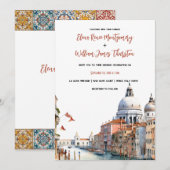Romantische Waterverf Venetië Italië Bruiloft Kaart (Voorkant / Achterkant)