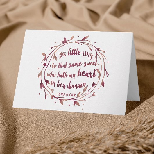 Romantische Waterverf Verloving Kaart