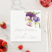 Romantische waterverf viooltjes servet (Insitu)