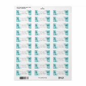 Romantische waterverf vlinder bruiloft etiket (Full Sheet)