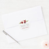 romantische waterverf voor herdenkingsfeest bloeme ronde sticker (Envelop)