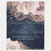 Romantische Waterverf Weddenschappen Rozen op Mood Fleece Deken (Voorkant)